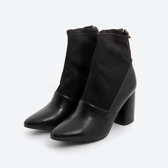 BO-8616 _ suede span stiletto ankle boots