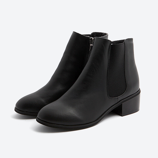 BO-S02 _ cowhide napping middle chelsea boots 