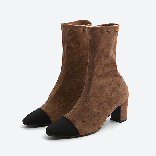 BO-0027 _ toe pointed suede span socks boots
