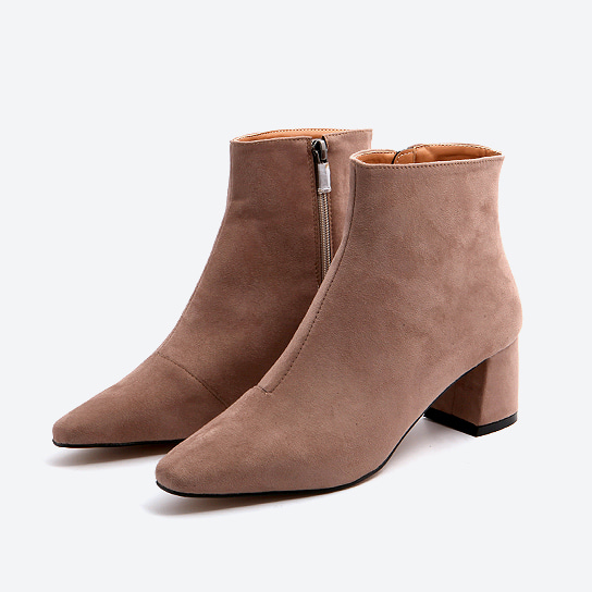 BO-3045 _ suede stitch point ankle boots
