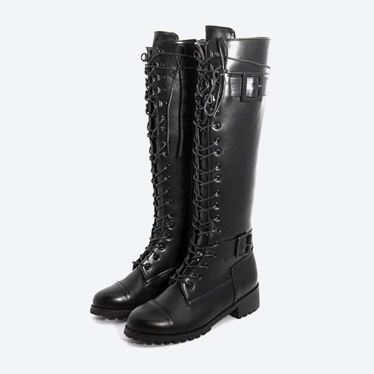 BO-5389 _ lace-up point long boots