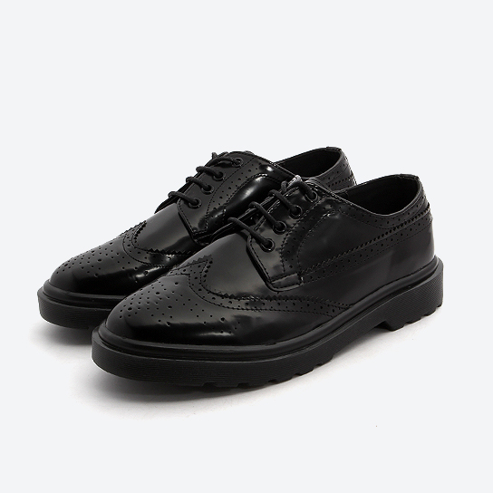 OX-1643 _ wing tip lace-up oxford shoes