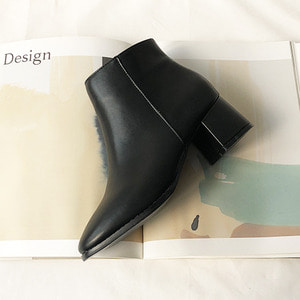 YO127 Cow Leather Trendy Ankle Boots [당일발송]